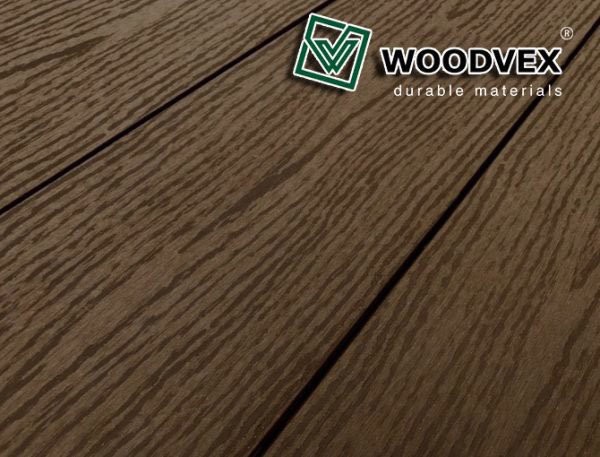 Террасная доска WOODVEX Select из ДПК темно-коричневого цвета купить в Краснодаре