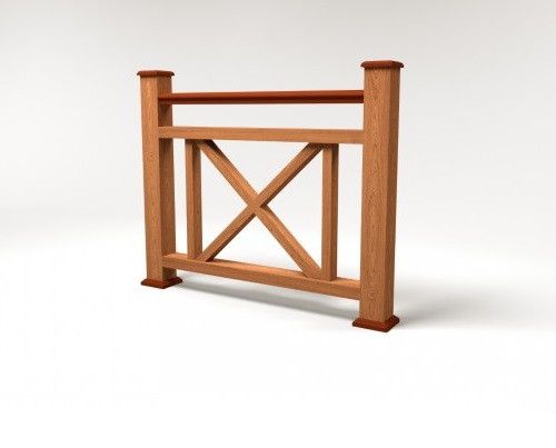 Ограждение из ДПК FG2 терракотового цвета купить в Краснодаре