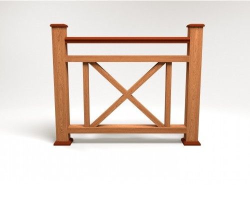 Ограждение из ДПК FG2 терракотового цвета купить в Краснодаре