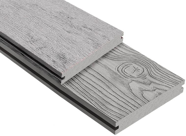 Террасная доска ДПК Outdoor 3D полнотелая STORM/OCEAN GREY, серый микс. купить в Краснодаре
