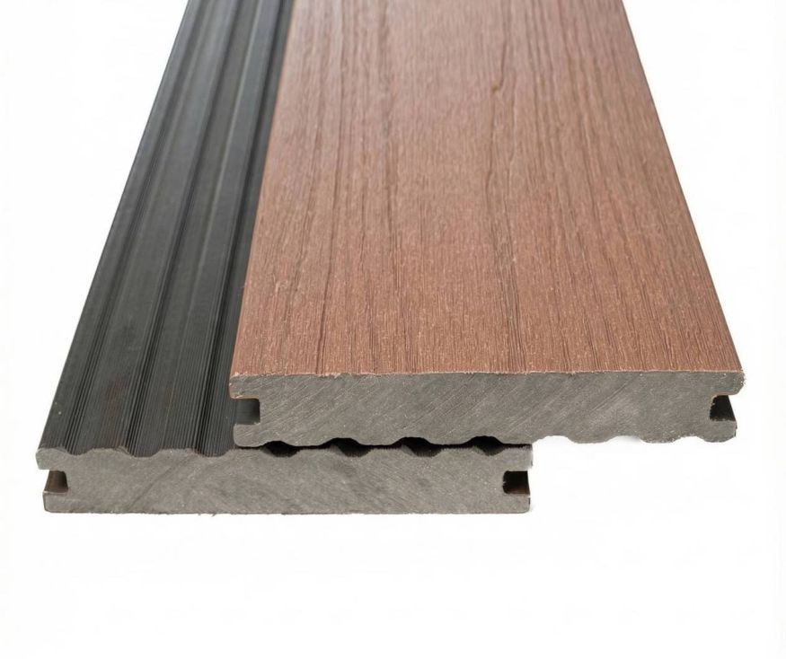 Террасная доска Экодекинг Скай коэкструзия полнотелая, Тик купить в Краснодаре