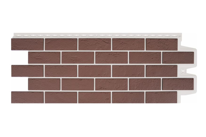 Фасадная панель Grand Line, Состаренный кирпич Design Plus, Корица (Белый шов) купить в Краснодаре
