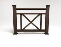 Ограждение из ДПК FG2 цвета венге