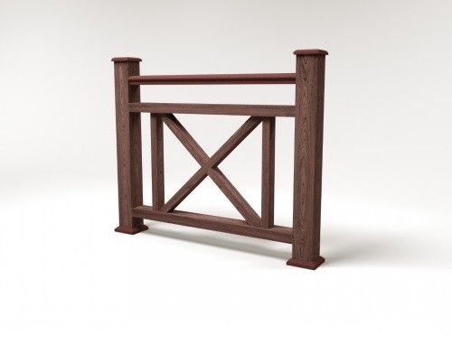 Ограждение из древесно-полимерного композита FG2, цвет шоколадный. купить в Краснодаре